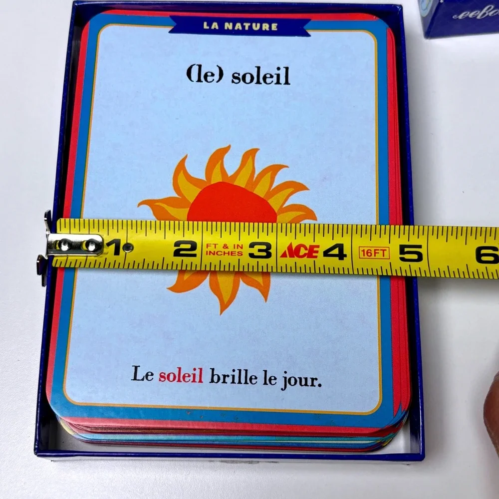 French Vocabulary Flash Cards 56 Count Multicolor Educational eeBoo Language 4+